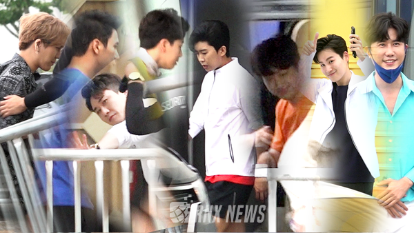 미스터트롯 TOP6 (임영웅, 영탁, 이찬원,  정동원, 장민호, 김희재)와 가수 김수찬, 신성  [사진=RNX NEWS]