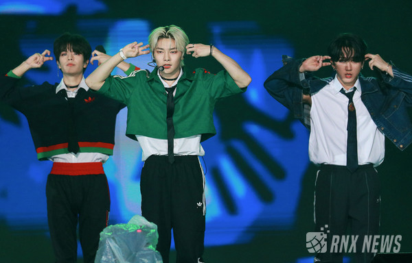 그룹 Stray Kids(스트레이 키즈/방찬, 리노, 창빈, 현진, 한, 필릭스, 승민, 아이엔) [사진=RNX news]