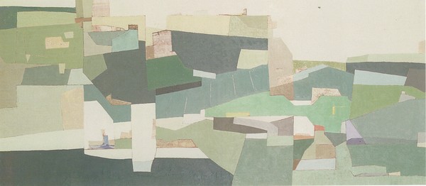 마음속의 풍경-언덕  60*136 Mixed media on canves